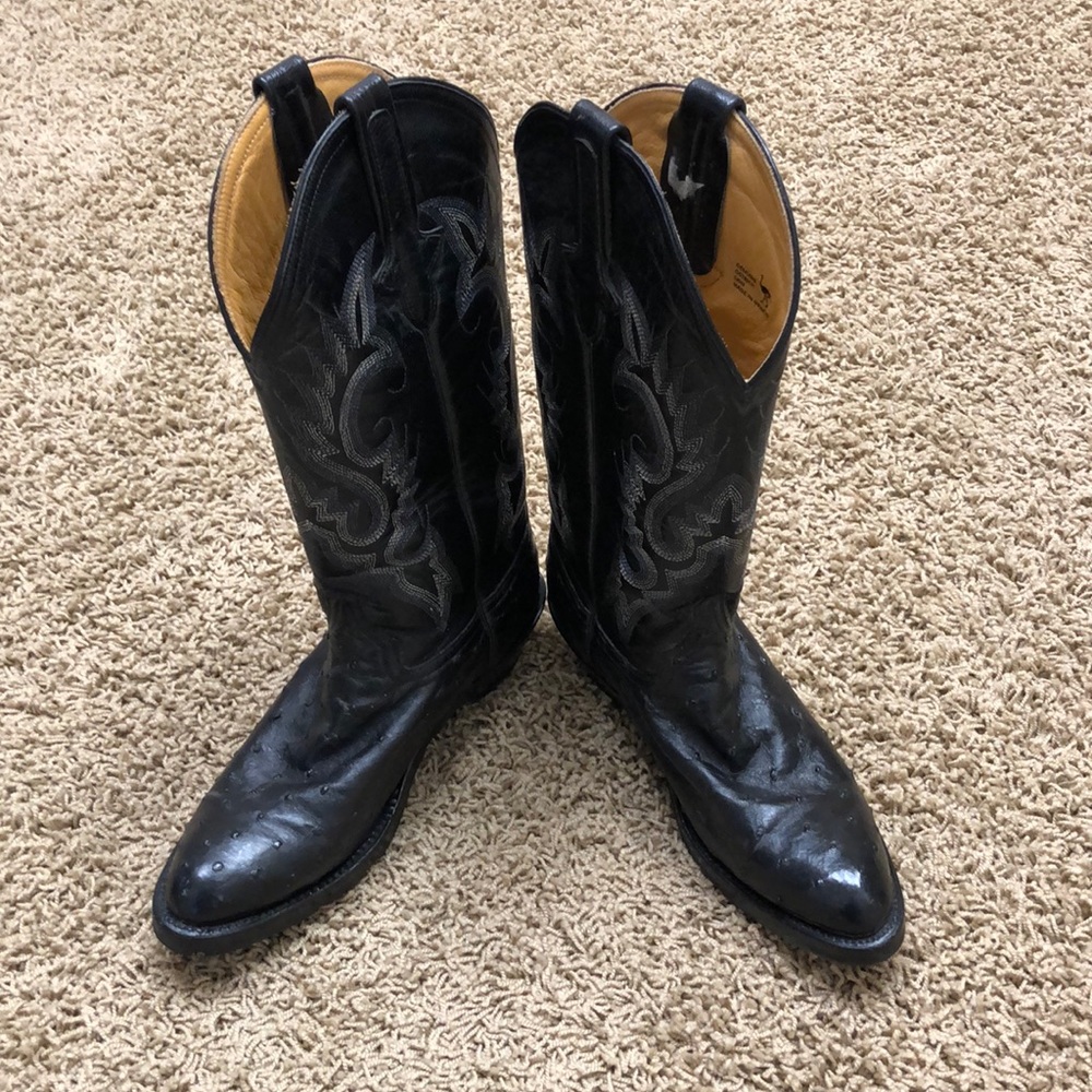 Pistolero custom Ostrich motorcycle boots